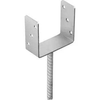 Tesařské kování DOMAX Patka sloupu PS 140U 141 x 120 x 60 x 4 mm pozinkovaná 1 ks