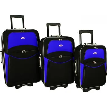 Sada 3 modro-černých cestovních kufrů "Standard" - vel. M, L, XL