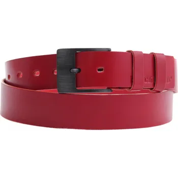Opasek Kožený opasek Black Hand 004-50 červený Velikost = obvod pasu (cm): 115 cm