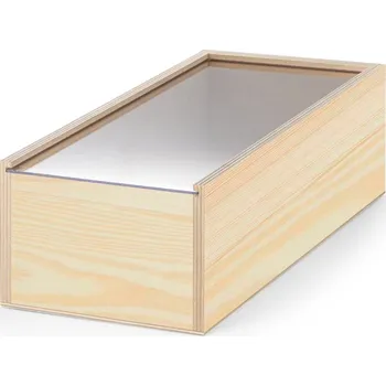 Elektroinstalační krabice BOXIE CLEAR M. Dřevěná krabice 1 bez potisku bez potisku