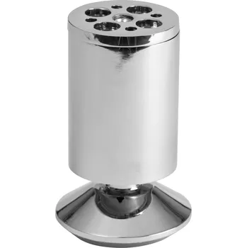 Stolová podnož Walteco Nábytková noha průměr 50mm, výška 100mm, chromová