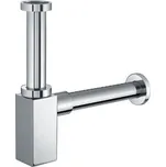 AQUALINE Umyvadlový sifon 1'1/4, odpad 32mm, hranatý, chrom CV1004