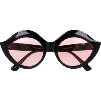 Sluneční brýle Růžovo-černé masivní kočičí brýle "Meow"