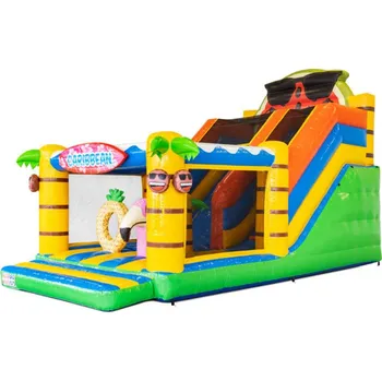 Skákací hrad Nafukovací skluzavka Multi Fun Karibik | Velká skluznice se skákací plochou navíc - tematické | Profi provedení | Certifikováno