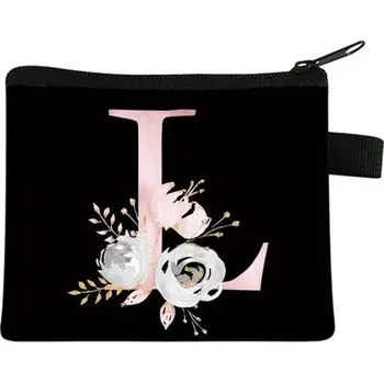 Peněženka Peněženka s květinovým potiskem ve tvaru písmen - L