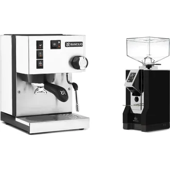 Kávovar Rancilio Silvia E, white + Eureka Mignon Bravo, CR black