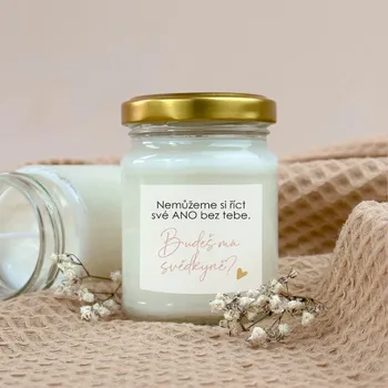 Svíčka Sójová vonná svíčka “Budeš moje svědkyně?”