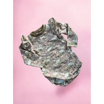 Kojenecký body La Bambino Handmade Body s volánky jersey 80 šedá