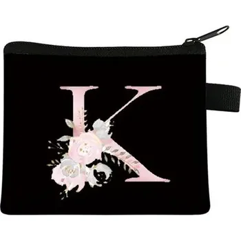 Peněženka Peněženka s květinovým potiskem ve tvaru písmen - K