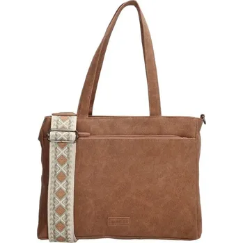 Kabelka Hnědá kabelka na rameno se vzorovaným ramínkem „Malaga“