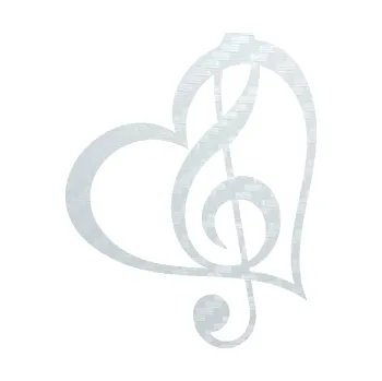 Samolepící dekorace SAMOLEPKA Houslový klíč 003 v srdíčku (51 - 3D karbon bílý) NA AUTO, NÁLEPKA, FÓLIE, POLEP, TUNING, VLASTNÍ TEXT, TISK, AUTOSAMOLEPKY.cz, POLEPY, OBRÁZEK, LOGO, SAMOLEPKY