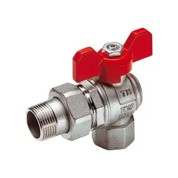 Ventil TIEMME 3/4" kulový kohout rohový se šroubením, plnoprůtokový