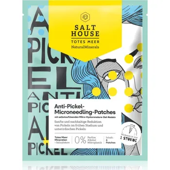 Léčba akné Salt House Natural Minerals Microneedling Anti-pimple Patches náplasti na problematickou pleť proti akné 6 ks