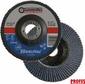 Brusný kotouč Sonnenflex Kotouč lamelový Silverstar 125x13x22,23 mm zrnitost 80 na ocel šikmý