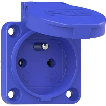 Elektrická zásuvka PC Electric 108-0b zásuvka s ochranným kontaktem IP54 modrá