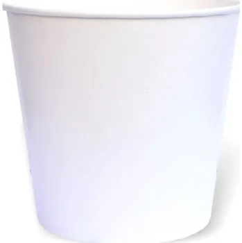 Jednorázové nádobí Kbelík papírový bílý + papírové víčko 2600ml/ 27 ks