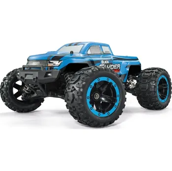 RC model auta BlackZon Slyder MT Turbo Brushless Monster Truck 1/16 RTR - Modrý