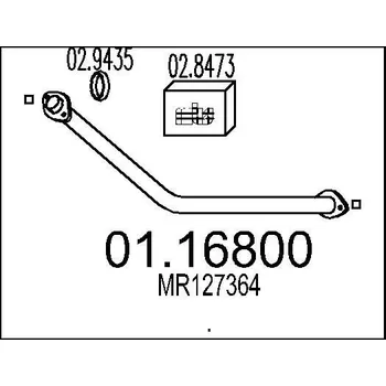 Auto-moto Výfuková trubka MTS 01.16800