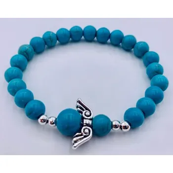 Náramek Náramek tyrkys s andělem v dárkové krabičce