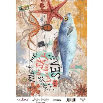 Umělecký papír Cadence Rýžový papír Cadence, A4 - Velká ryba