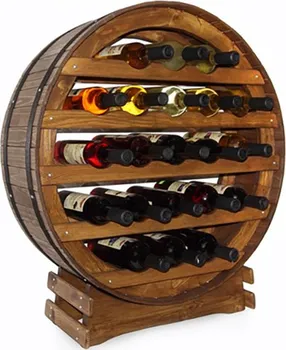 Stojan na víno Lefit stojan na víno ve tvaru sudu na 21 lahví dub