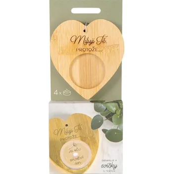 Svíčka Albi Svíčka s překvapením 4 ks - Miluji Tě