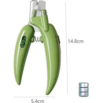 péče o drápky Kleště na stříhání drápků pro mazlíčky s LED světlem - Zelená LED