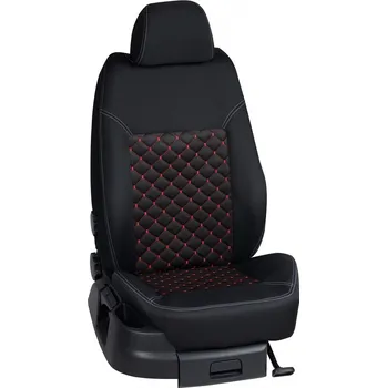 Potah sedadla Autopotahy Peugeot RIFTER / od r.2018->, 7 Míst ( samostatnýh ), KOMFORT > KS002 (KS002 / Černý bok)