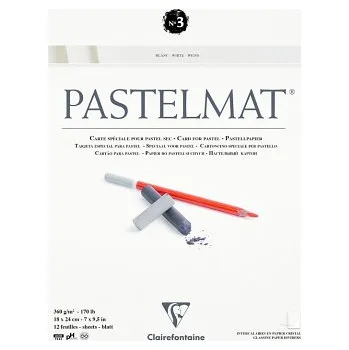 Blok Blok pro pastel Pastelmat 24x30cm bílý 360g 12 listů (Blok pro pastel Pastelmat 24x30cm bílý 360g 12 listů)