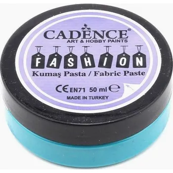 Speciální výtvarná barva Cadence Reliéfní pasta na textil Cadence Fashion Opaque, 50 ml - turquoise, tyrkysová