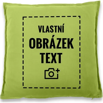 Dekorativní polštářek Polštářek s vlastním potiskem 40x40 cm, Barva Světle zelená, Velikost 40×40 cm, Canvas Bavlněný polštář Bezvatriko.cz