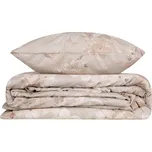 Béžové bavlněné prodloužené povlečení na dvoulůžko s prostěradlem 200x220 cm Elena – Mijolnir ID_859784