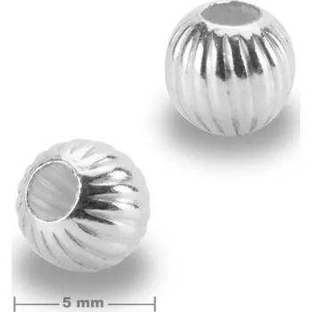 Přívěsek Stříbrný ozdobný korálek 5 mm