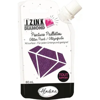 Speciální výtvarná barva Aladine Diamantová barva Aladine Izink Diamond 24 Carats, 80 ml - fialová