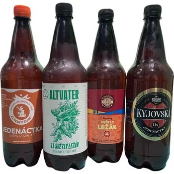 Pivo Domácí pivotéka Degustační sada spodně kvašených piv 11° - 4 x 1l