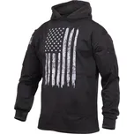 Mikina CONCEALED CARRY s kapucí US vlajka ČERNÁ M - Není skladem