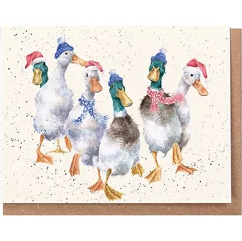 Wrendale Designs Dárková kartička Wrendale Designs "All Wrapped Up" - Kachny, vánoční