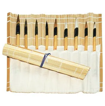 Zavinovací pouzdro na štětce bambus (Zavinovací pouzdro na štětce bambus)