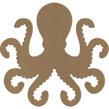 Gomille Dřevěný výřez k dekoraci Gomille, 32x31 cm - Chobotnice, velká