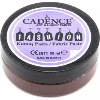 Speciální výtvarná barva Cadence Reliéfní pasta na textil Cadence Fashion Opaque, 50 ml - dark brown, hnědá