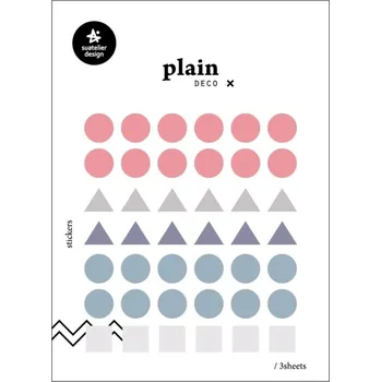 samolepka Suatelier Samolepky Suatelier "Plain. 02", 3 archy - průhledné tvary