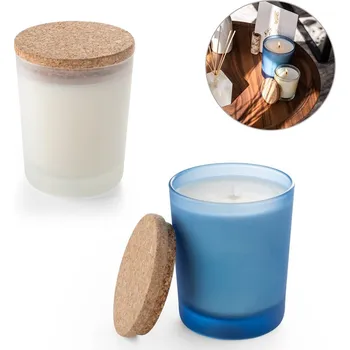 Svíčka DUVAL. Aromatická svíčka ve skleněném kalíšku s korkovým víčkem 180 g bez potisku bez potisku 1 bez potisku