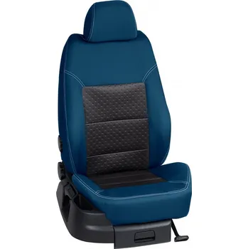 Potah sedadla Autopotahy Ford TOURNEO / od r.2018->, 8 Míst 5 dveří, CUSTOM, KOMFORT > K0012 (K0012 / Modrý bok)