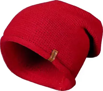 Čepice Dámská pletená zimní čepice 7100382-2 červená uni