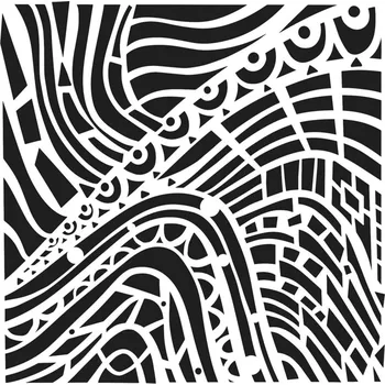 Výtvarná sada The Crafter´s Workshop Šablona TCW 6"x6" (15,2x15,2 cm) - Abstract Landscape