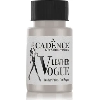 Výtvarná barva Cadence Metalická barva na kůži Cadence Leather Vogue, 50 ml - silver, stříbrná