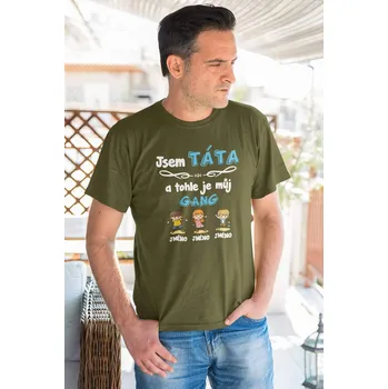 Pánské tričko Pánské tričko Tátův gang Barva: Khaki, Velikost: M