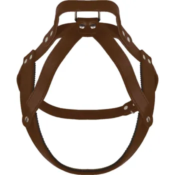 Postroj pro psa BF Postroj pro psy - kožený - s madlem - hnědý Velikost: OH: 81-95 cm