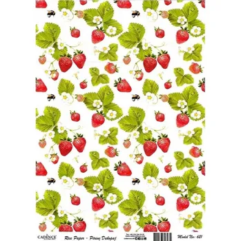 Umělecký papír Cadence Rýžový papír Cadence, A4 - Jahody