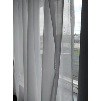 Záclona bílá voálová záclona 150 cm metráž
